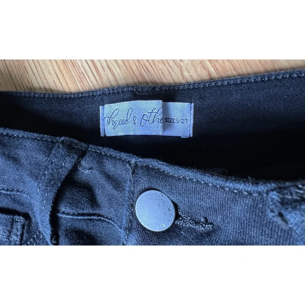 Thread & Others Women's Juniors Jeans Size 5/27 Black Skinny Leg
